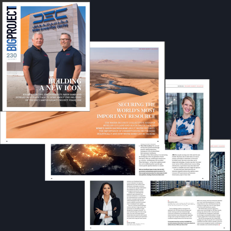 Big Project Middle East feature on water risks in the GCC with Jennifer Moeller-Gulland